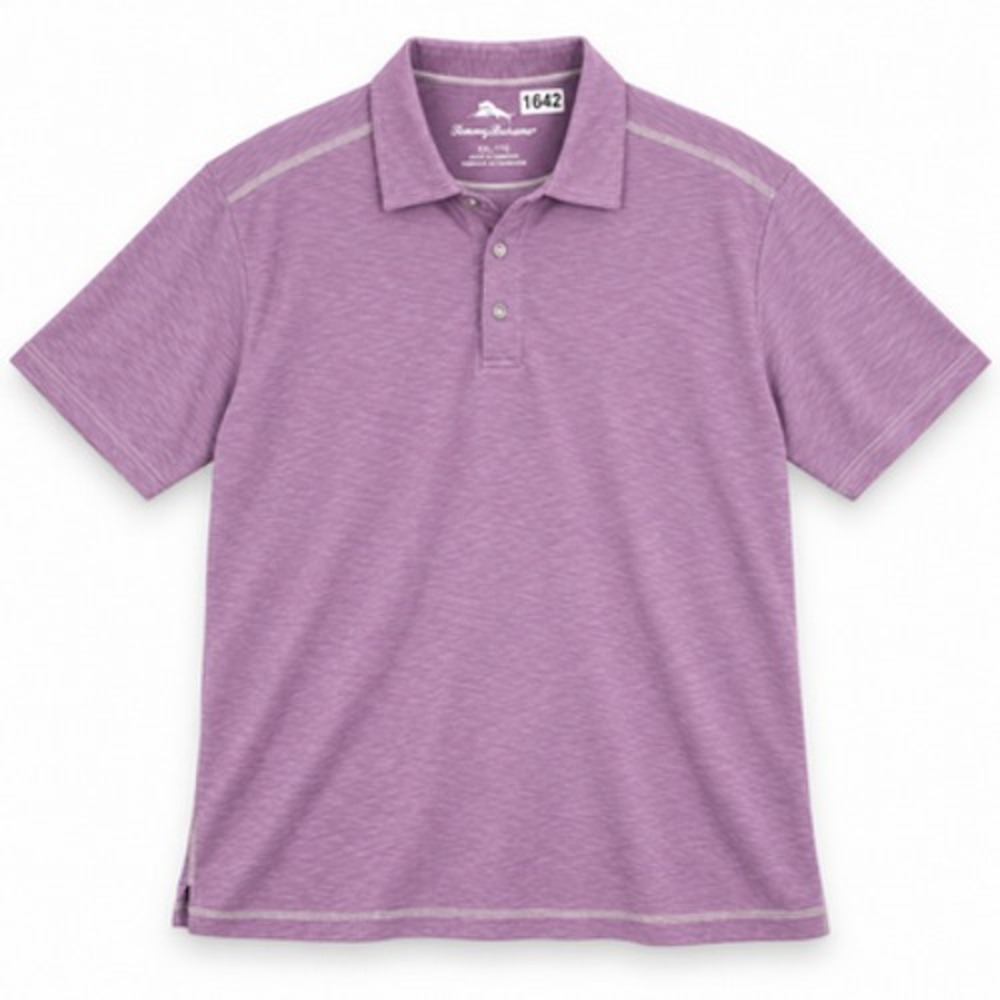 Tommy Bahama Polo Shirt Mens XXL Purple Tencel Lyocell Jersey NWOT